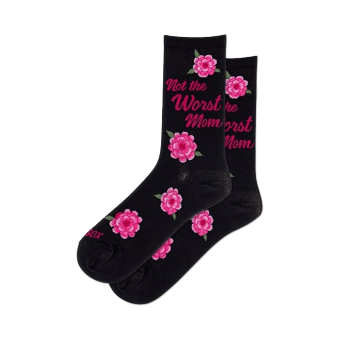 Not The Worst Mom Womens Crew Socks