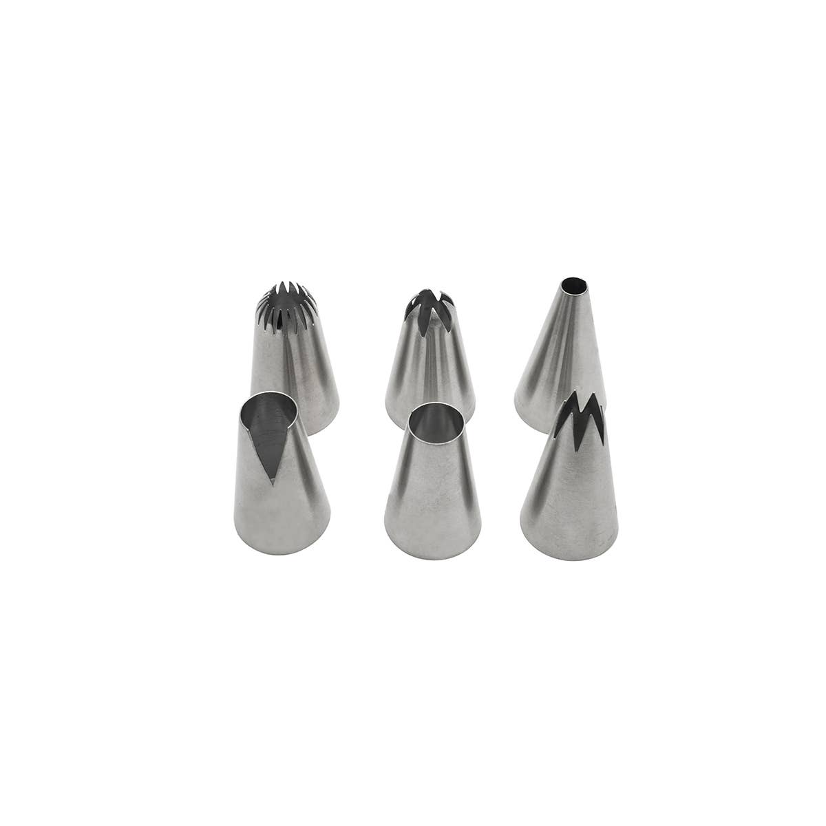 Set of 6 Zenker large stainless steel pastry nozzles