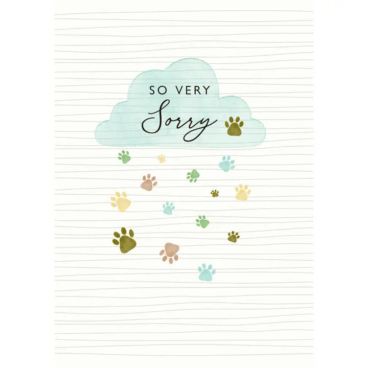Pet Paws Sympathy Greeting Card