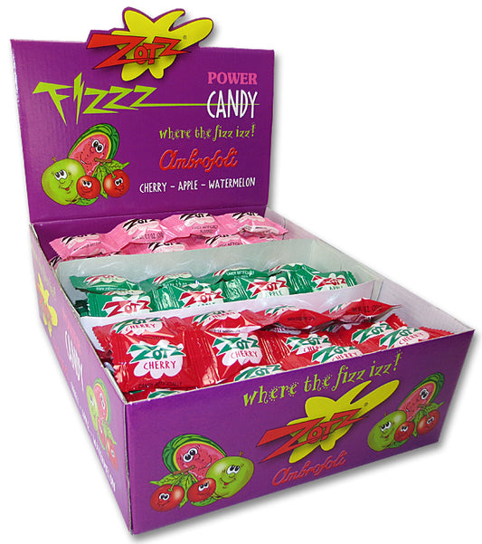 Zotz Strings Fizz Power Candy: Cherry, Apple, Watermelon