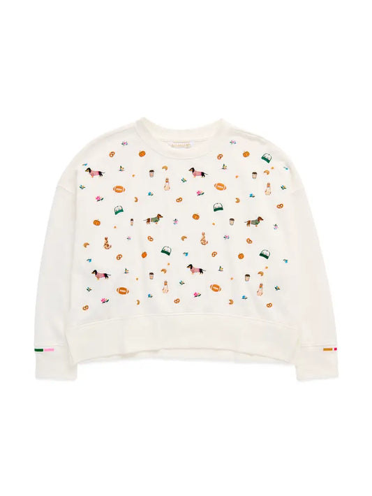 Shiraleah Embroidered Fall Sweatshirt