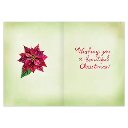 Poinsettia Merry & Bright Boxed Cards - Set of 10
