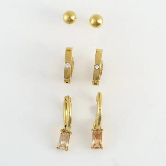Charm Hoop Earring Trio
