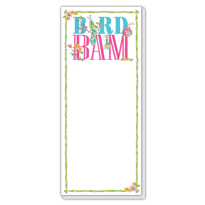 Brid Bam Bamboo Mahjong Skinny NotePad
