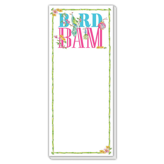 Brid Bam Bamboo Mahjong Skinny NotePad