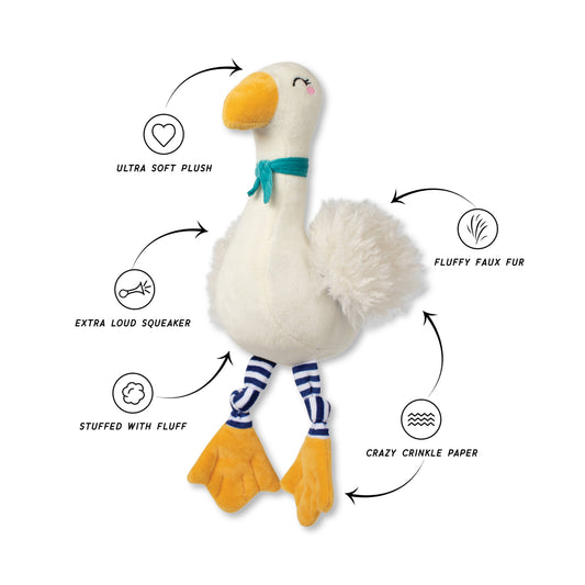 Goose On The Loose Plush Dog Toy