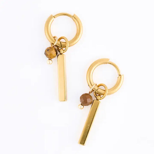Narelle Tiger Eye Earrings