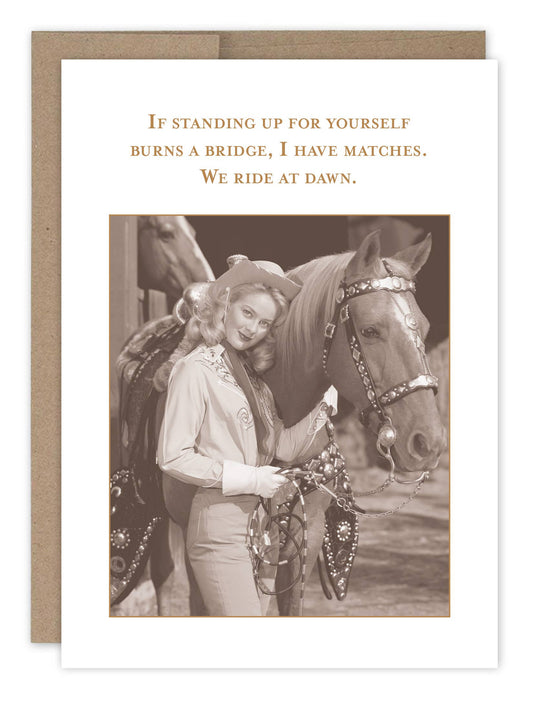 We Ride at Dawn Friendship Card