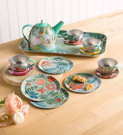 15-Piece Tin Tea Set - Assorted Styles Available: French Café