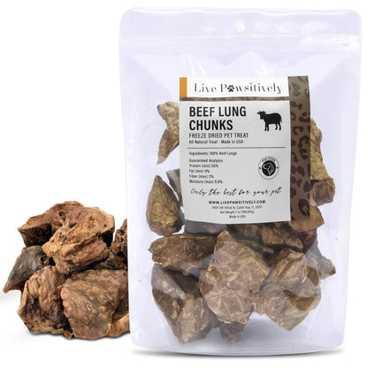 Beef Lung Chunks 7oz package