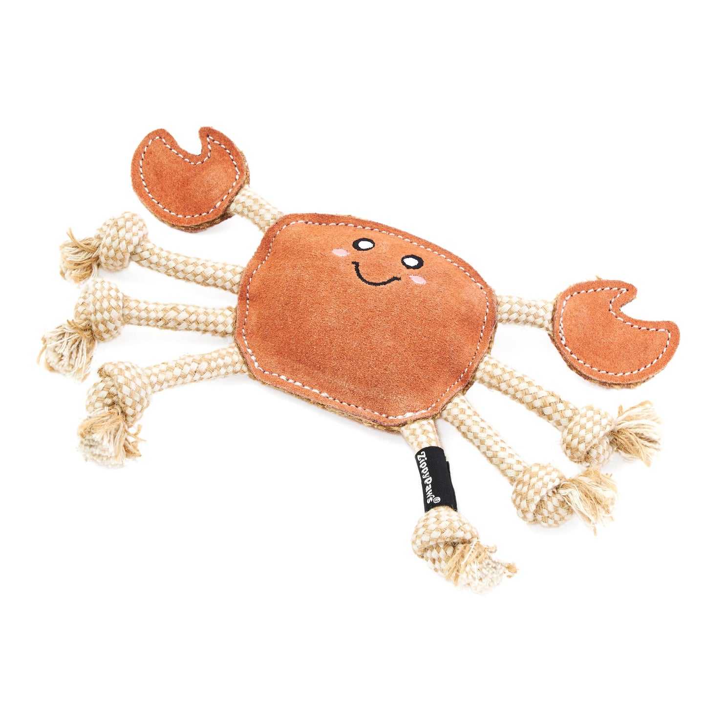 Suede & Rope Crab - Dog Toy