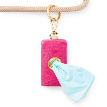 The Foggy Dog Hot Pink Waxed Canvas Poop Bag Dispenser