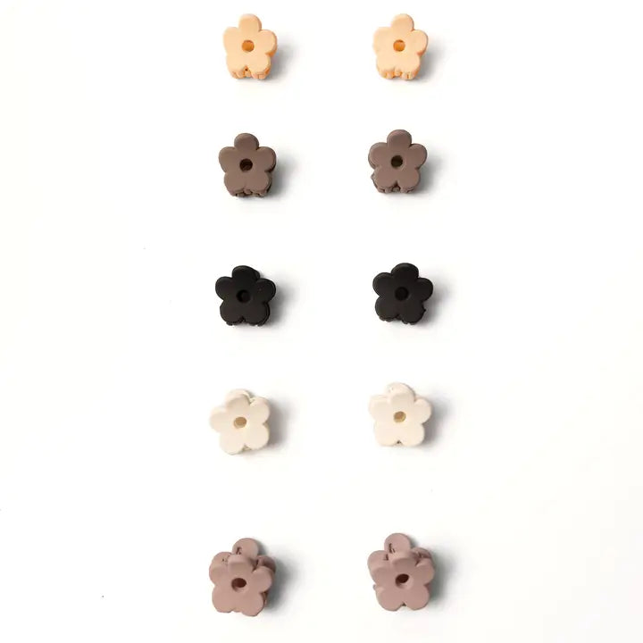 Ellie Rose Mini Flower Clip Set of 10