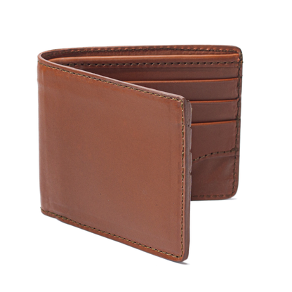 Leather Bifold Wallet - Chestnut