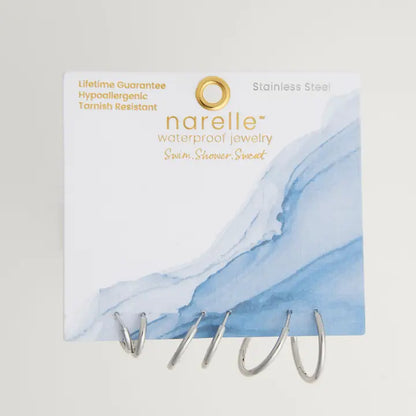 Waterproof Earring Narelle Classic Hoop Trio Jewelry