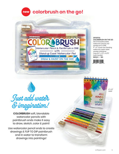 Color Brush Watercolor Pencil & Paintbrush