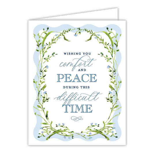 Sympathy Card - Wishing You Comfort Peace Sweet Flowers Greeting Card