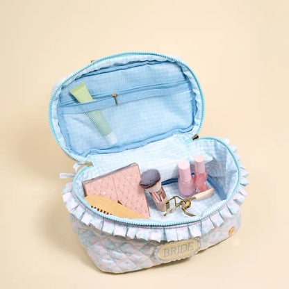Bride Something Blue -  Glam & Go Quilted Cosmetic Bag