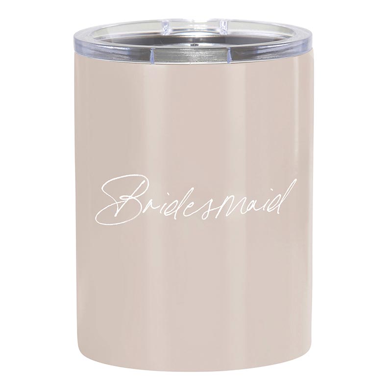 "Bridesmaid" Pearl Pink Stainless Steel Tumbler