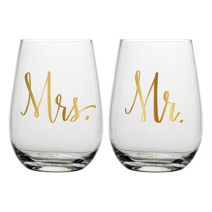 Wine Glass Set - Mr. and Mrs.