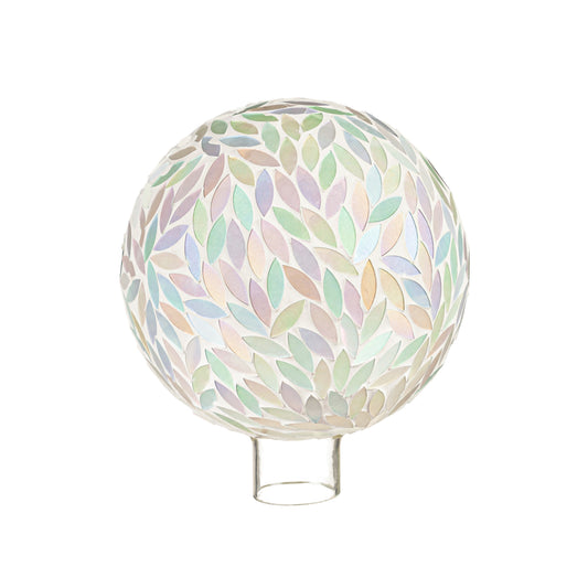 10" Mosaic Gazing Ball, Iridescent Leaves