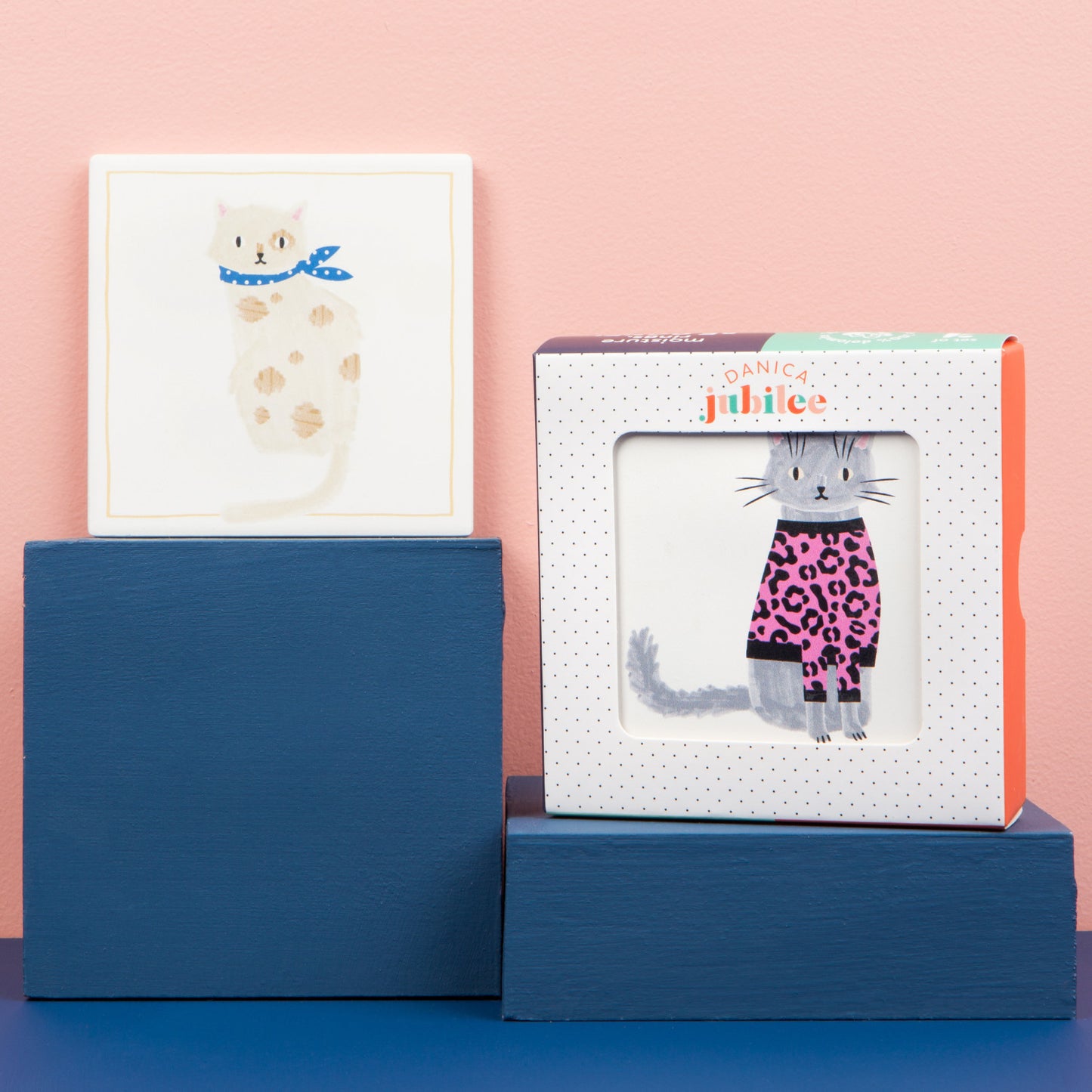 Feline Fine Soak Up Coaster - Set of 4