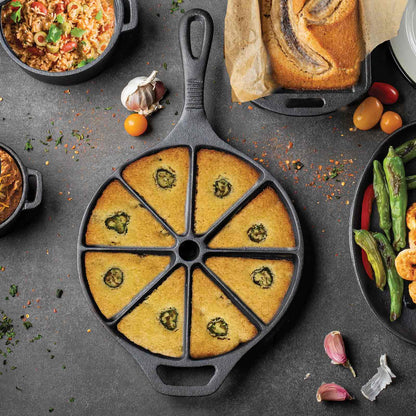 Cast Iron Cookware Corn Bread Skillet with Handle