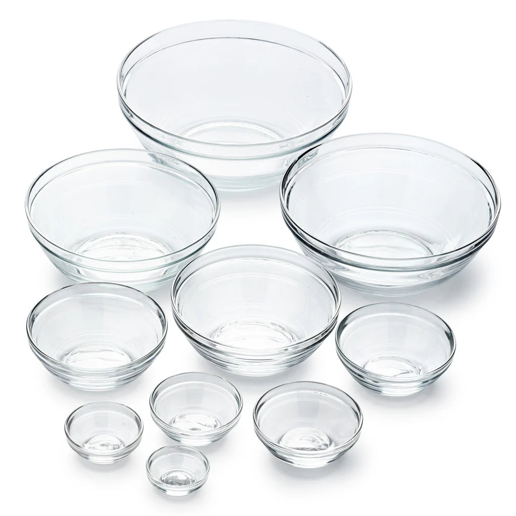 Le Gigogne® Clear Stackable Nesting Pinch Bowls - Set of 6