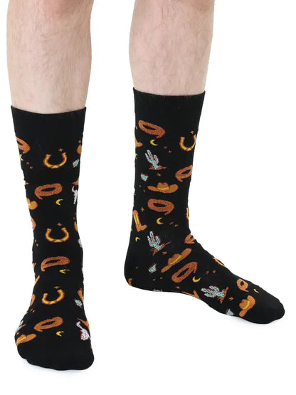 Western Cowboy  Men's Bamboo Crew Socks