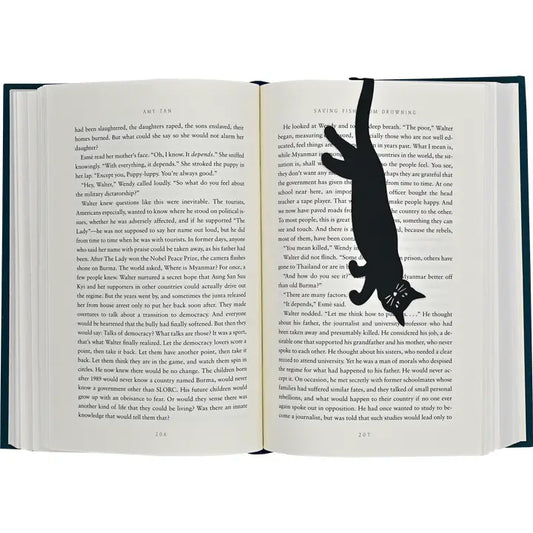 Curious Cat Metal Bookmark