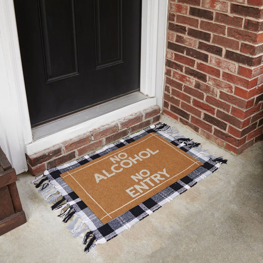 "No Alcohol No Entry" Doormat