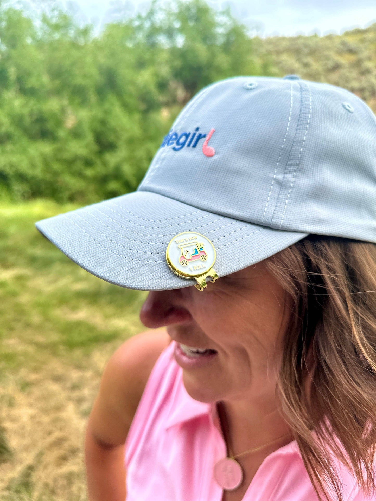 Birdie That's How I Roll Women's Golf Ball Marker with Hat Clip