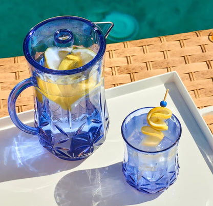 Traditional Classic Cobalt Blue Tumblers & Pitcher