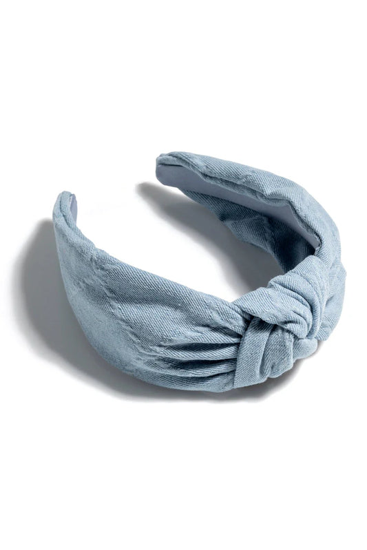 Shiraleah Ali Denim Blue Knotted Headband