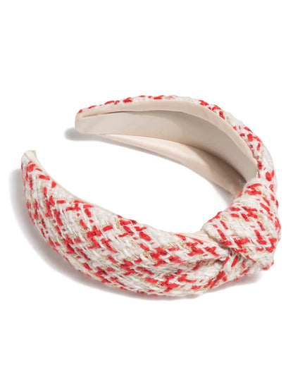 Shiraleah Boucle Knotted Headband - Red & Ruby