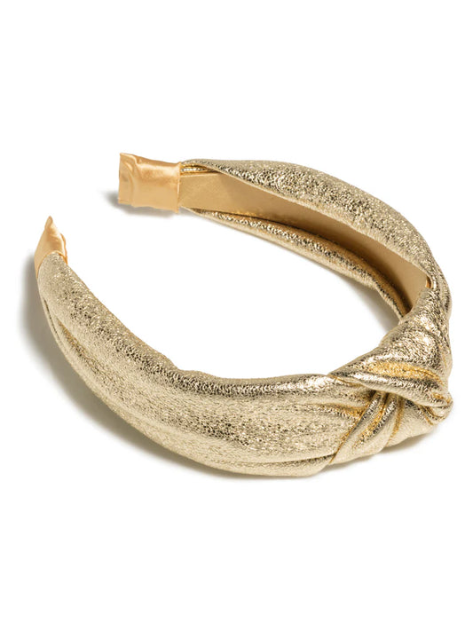 Shiraleah Gold Metallic Knotted Headband