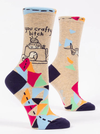 You Crafty Bitch Crew Socks