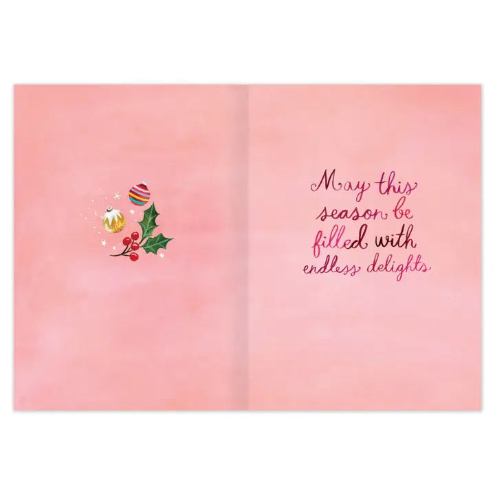 Holiday Wishes Book Stack Boxed Cards - Set of 10