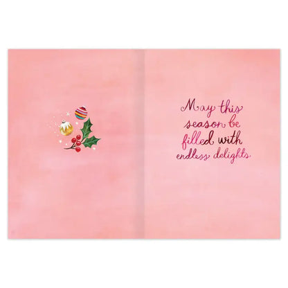 Holiday Wishes Book Stack Boxed Cards - Set of 10