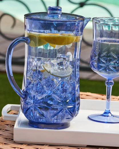 Traditional Classic Cobalt Blue Tumblers & Pitcher