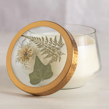 Forest Pressed Floral Candle by Rosy Rings