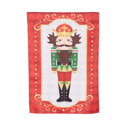 Holiday Nutcracker Reversible Suede House Flag