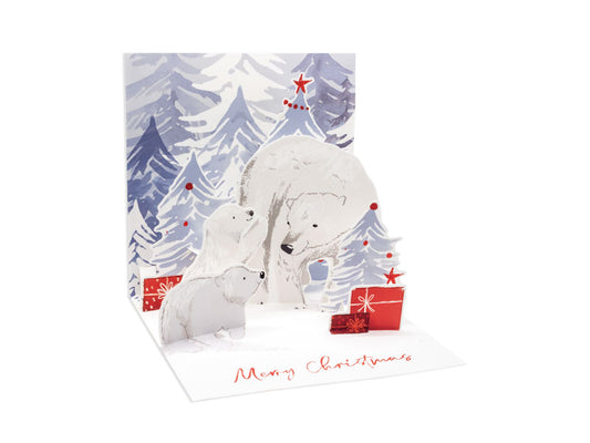 Christmas Polar Bears Pop up Card