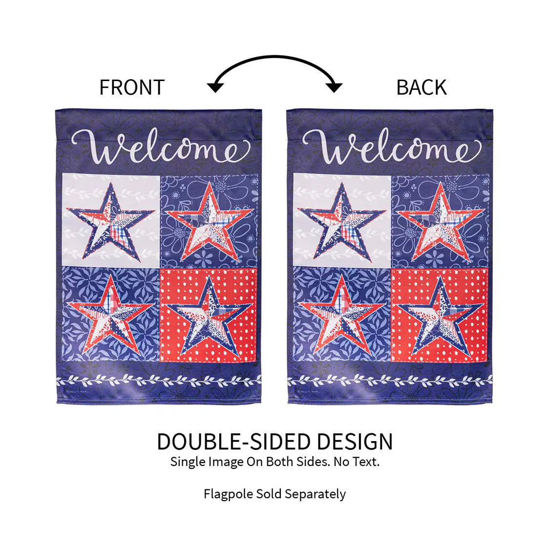 Red, White, and Blue Suede Garden Flag