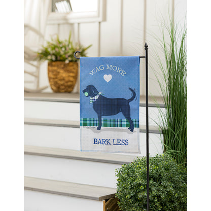 Wag More, Bark Less Garden Flag