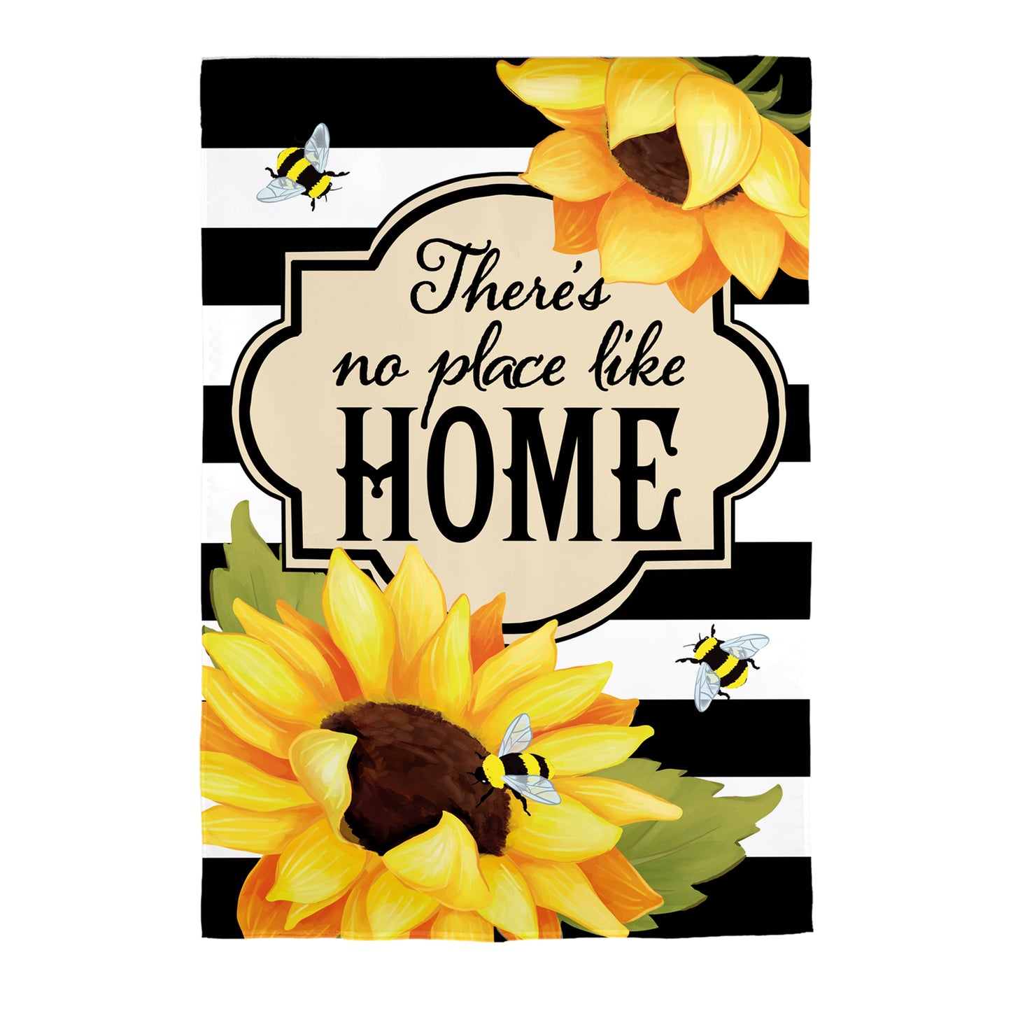 There's No Place Like Home Burlap Garden Flag