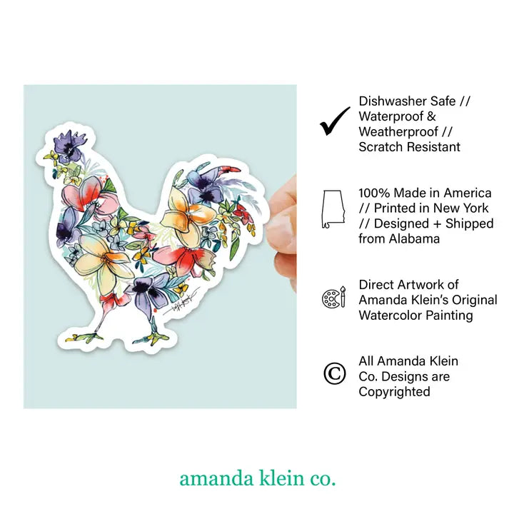 Amanda Klein Co. Cow Vinyl Decal Sticker