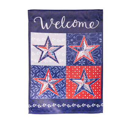 Red, White, and Blue Suede Garden Flag