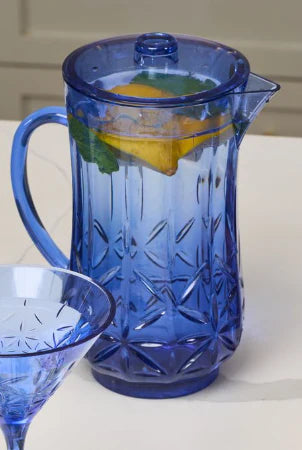 Traditional Classic Cobalt Blue Tumblers & Pitcher