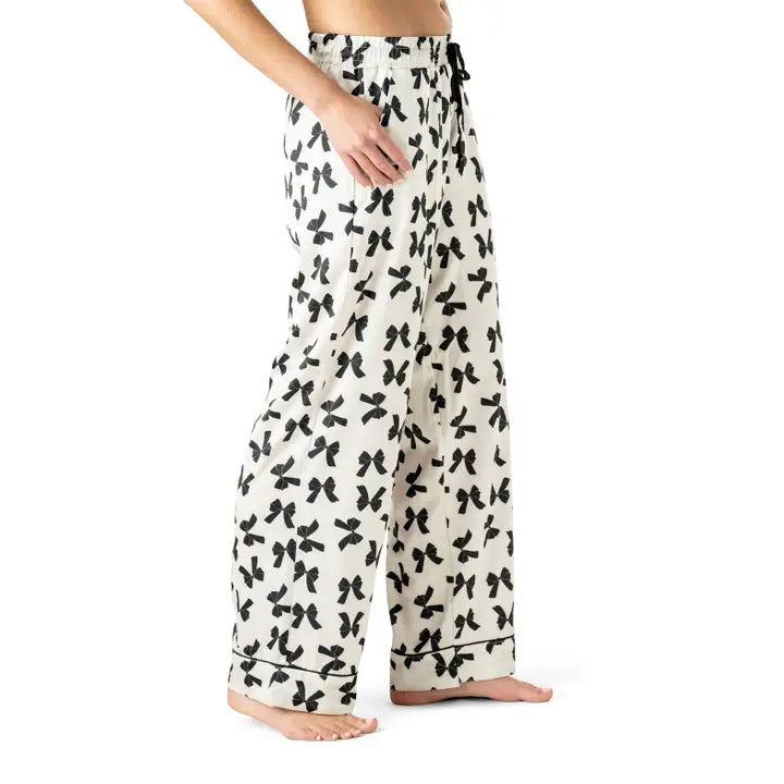 Hello Mello Bow So Lovely Satin Pajama Pant